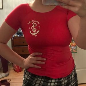 vibrant pink swim shirt